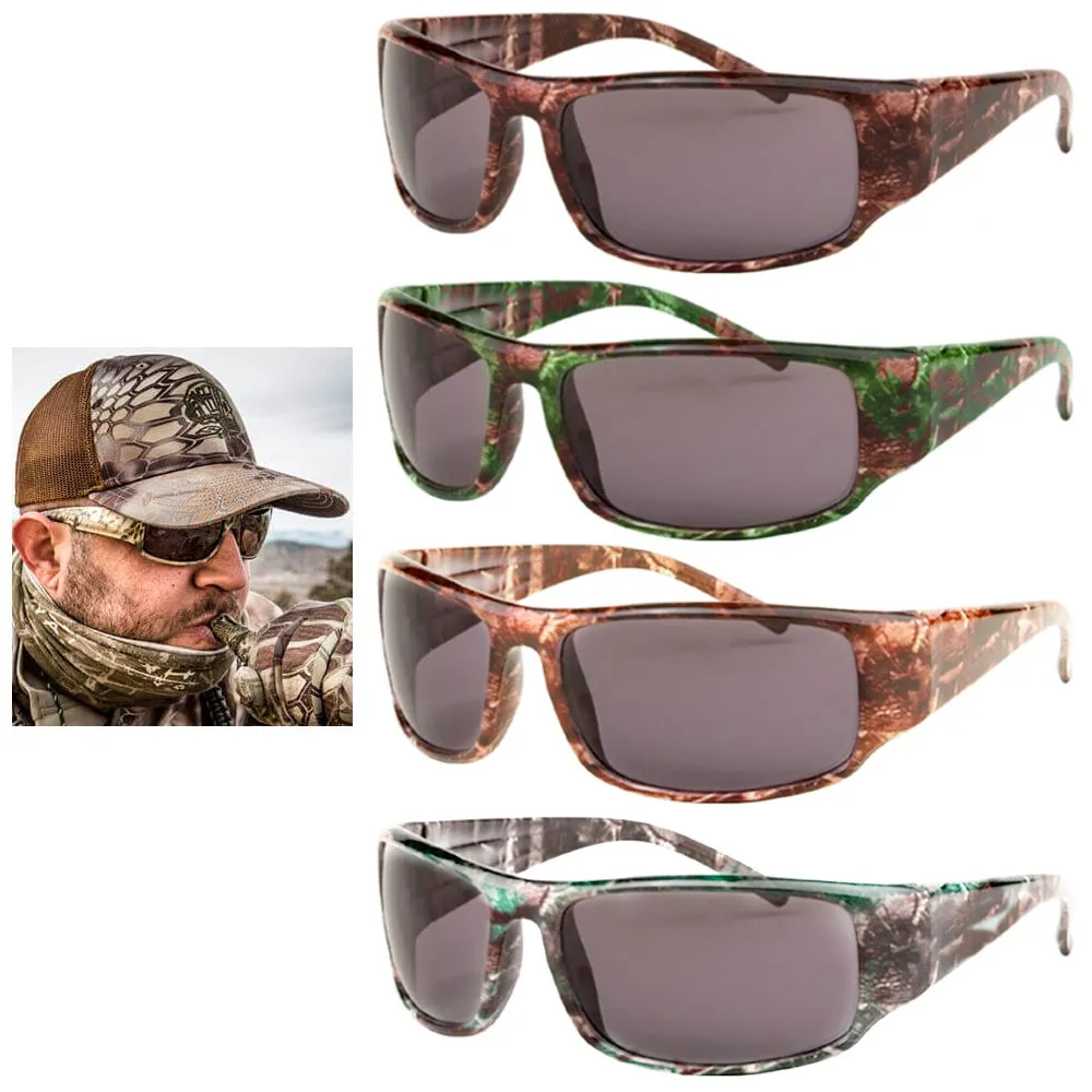 1Pc Mens Sunglasses Military Army Camouflage Camo Wrap Sports Hunting Shade Lens