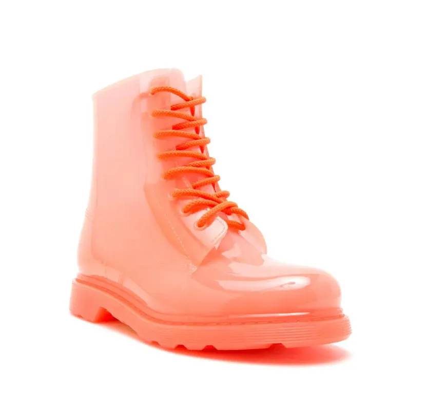 $25 Neon Coral Rubber Booties