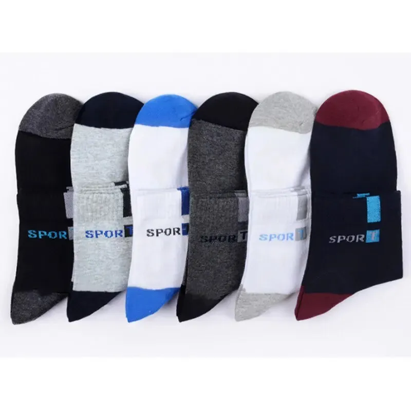 5 Pairs Mens Mid Tube Sports Socks