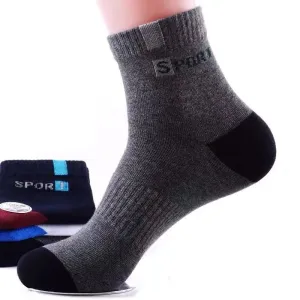5 Pairs Mens Mid Tube Sports Socks