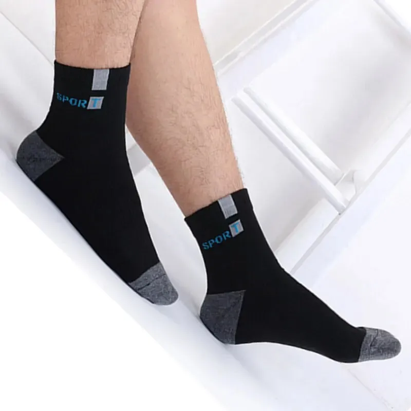 5 Pairs Mens Mid Tube Sports Socks
