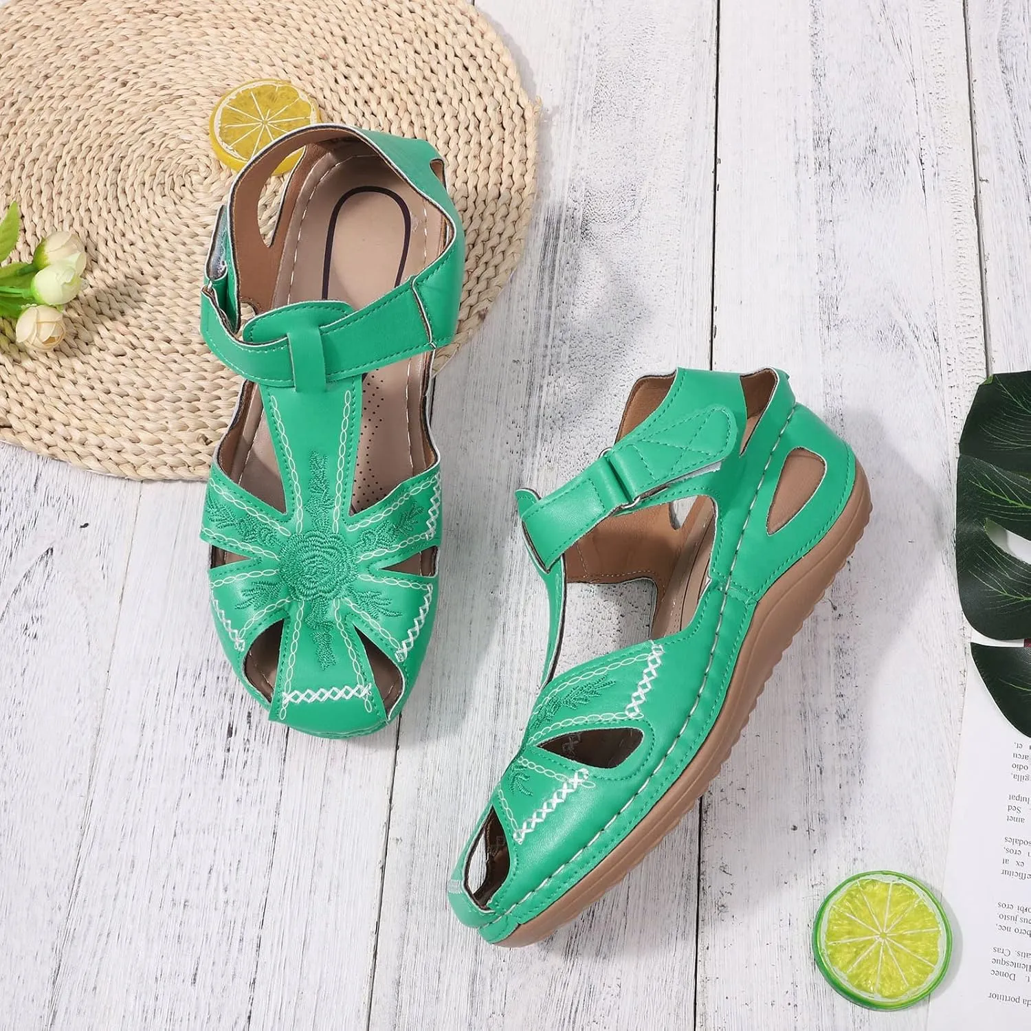 Adjustable Strap Orthopedic Sandals Women Arch Support Platform Wedge Summer Casual Shoes Comfortable Walking Outdoor Flip Flops Non Slip