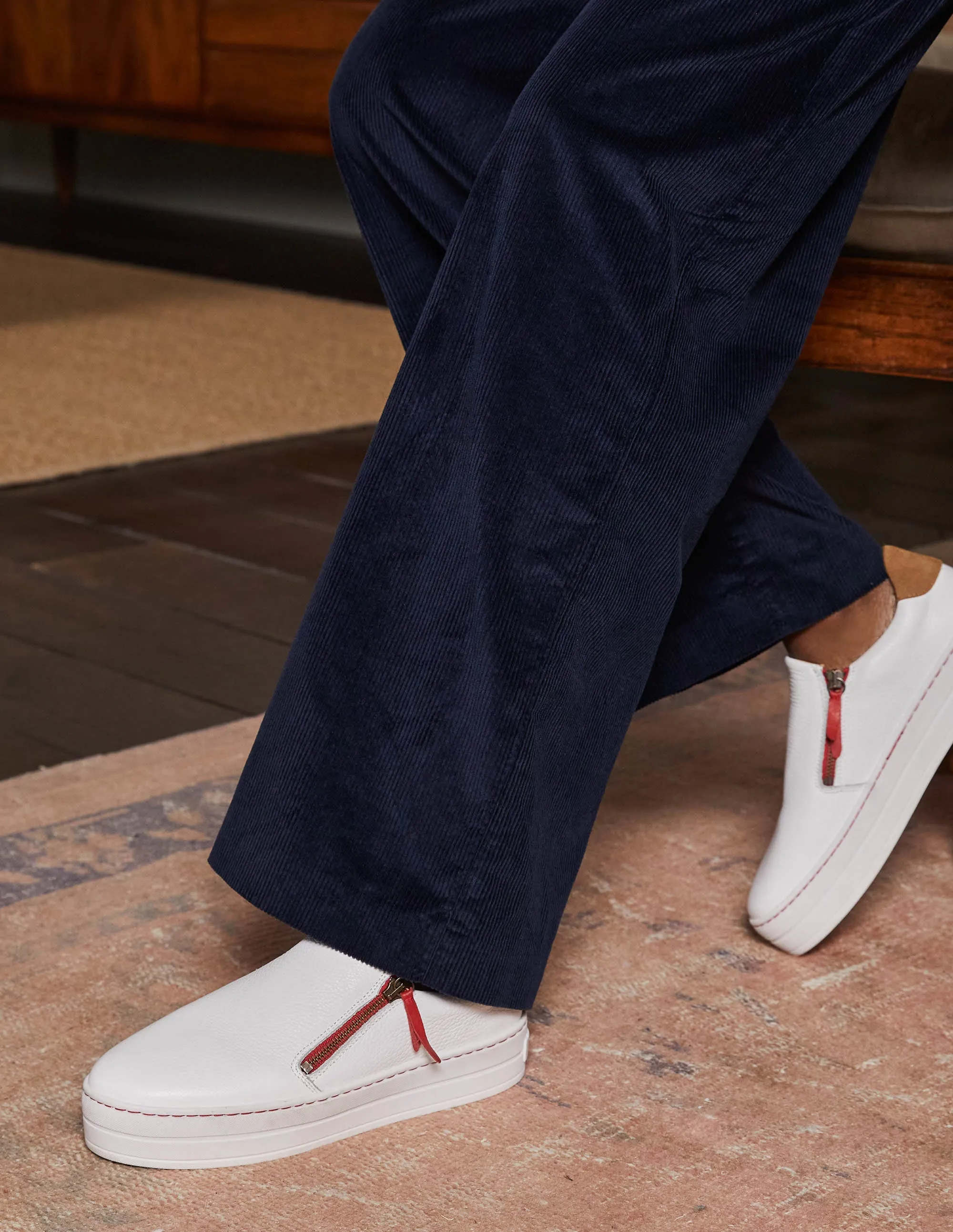 Alexia Cord Trousers-Navy