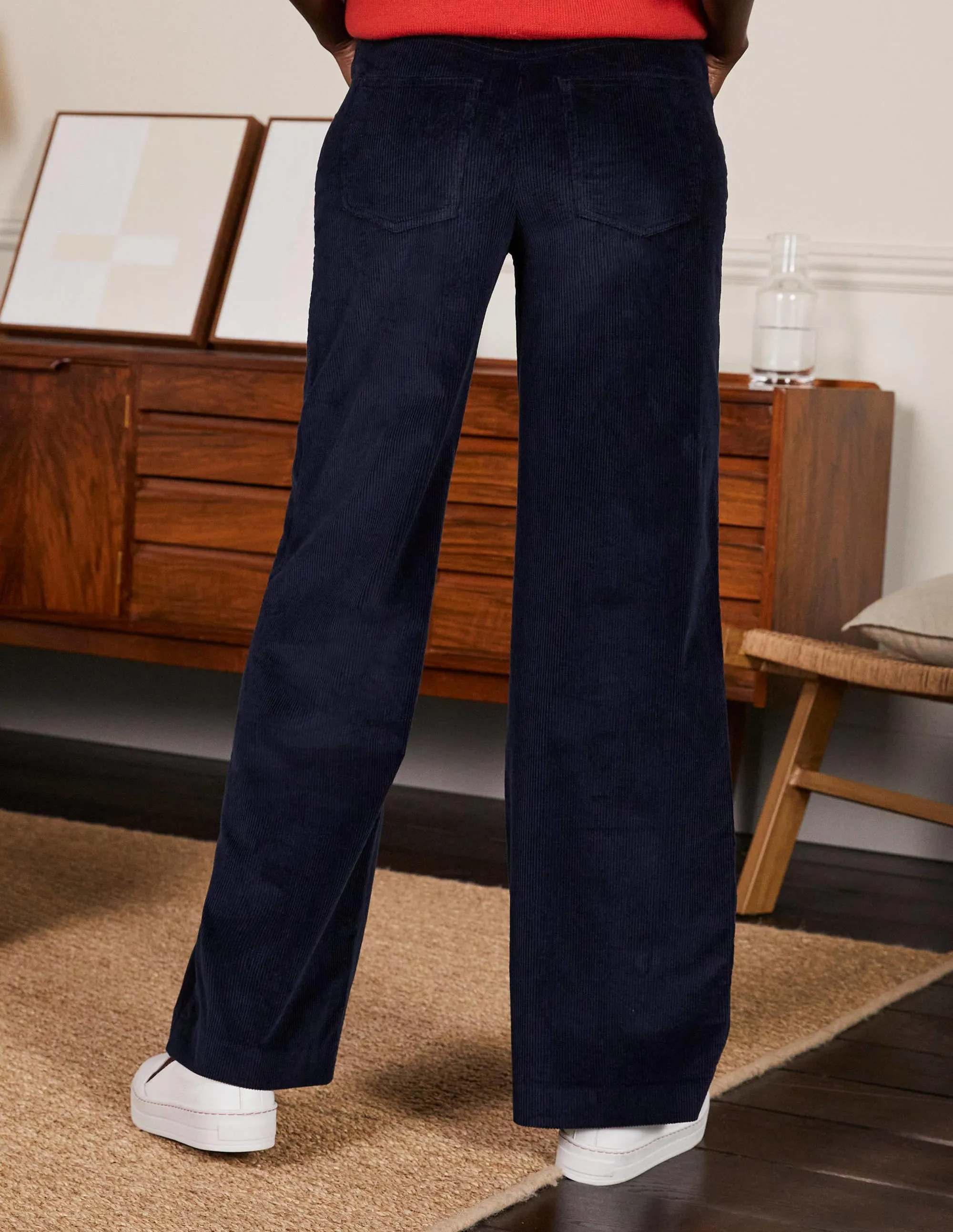 Alexia Cord Trousers-Navy