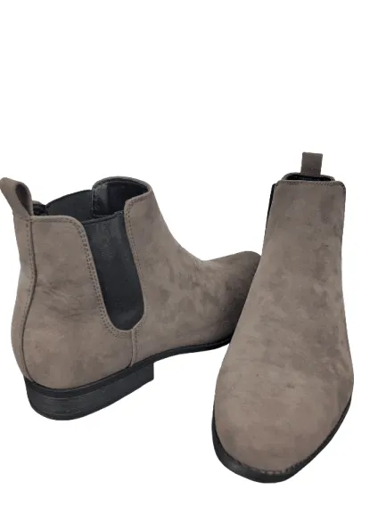 ASOS Design chelsea faux suede grey men boots size 9