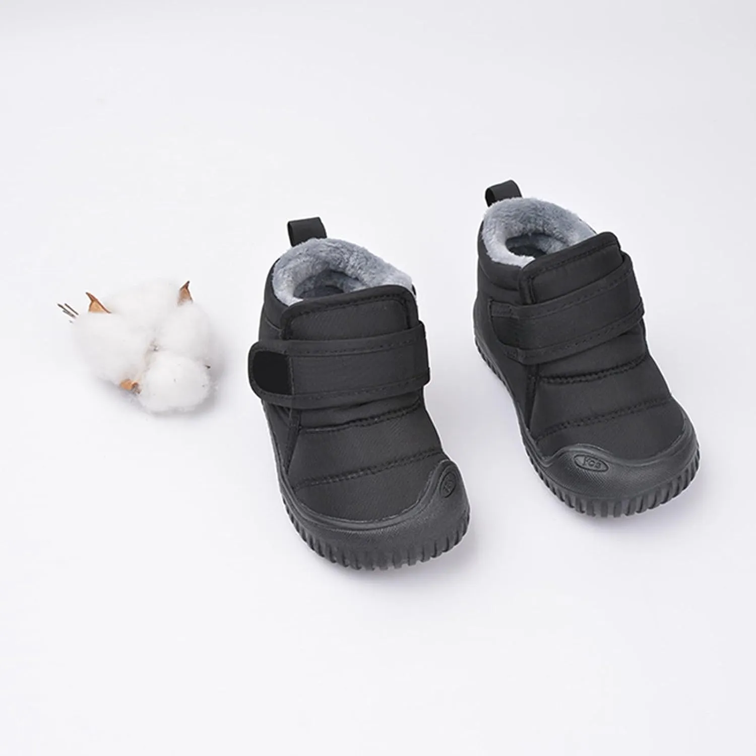 Baby Boys Girls Winter Warm Shoes Cozy Fleece Snow Boots Toddler Non-Slip Walking Shoes Infant Outdoor Booties