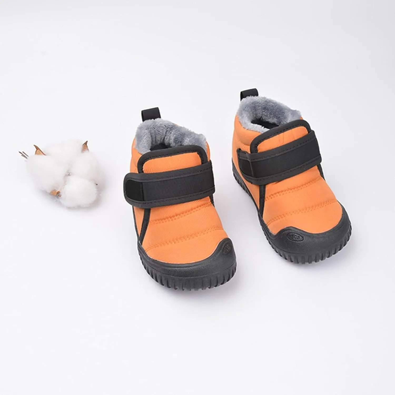 Baby Boys Girls Winter Warm Shoes Cozy Fleece Snow Boots Toddler Non-Slip Walking Shoes Infant Outdoor Booties