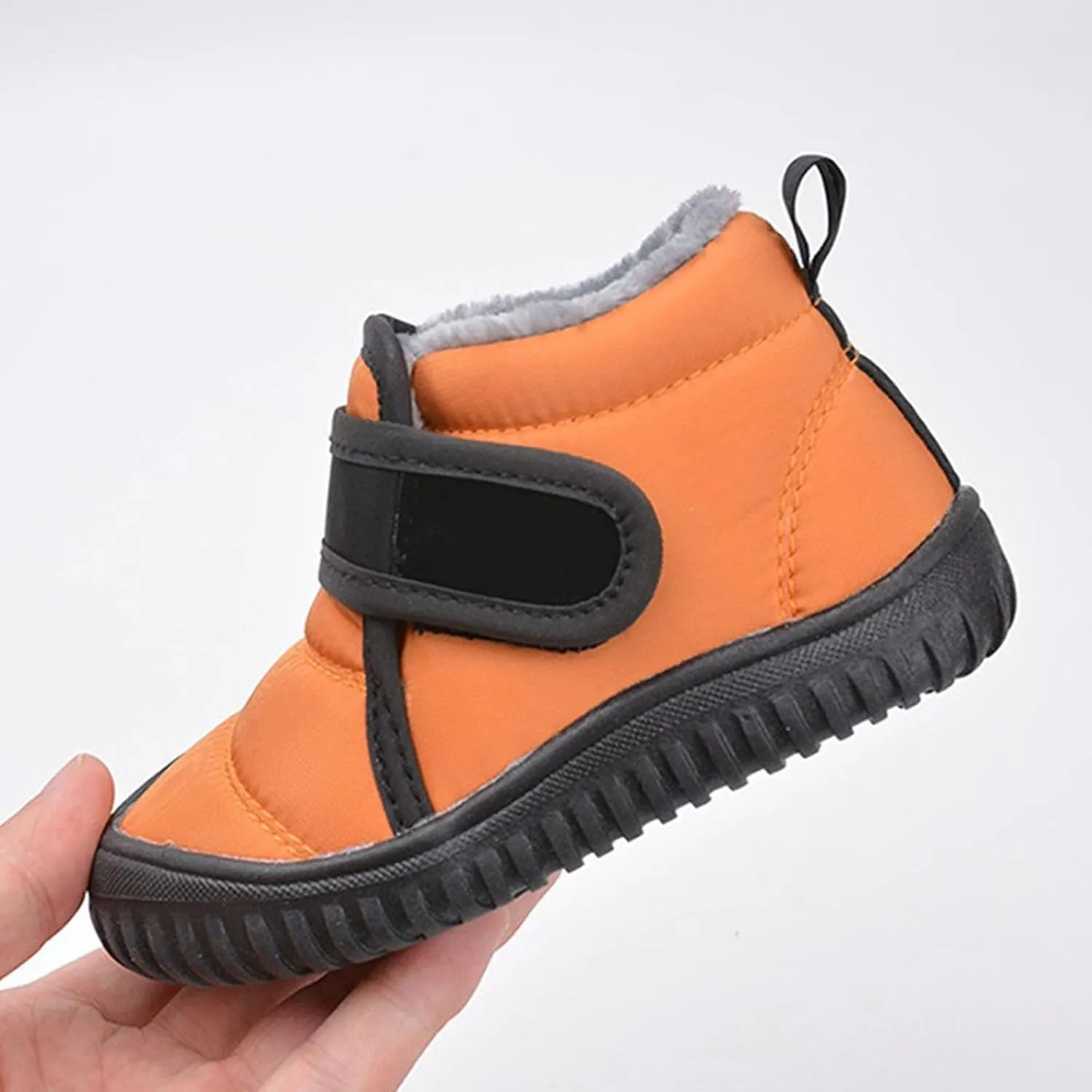 Baby Boys Girls Winter Warm Shoes Cozy Fleece Snow Boots Toddler Non-Slip Walking Shoes Infant Outdoor Booties