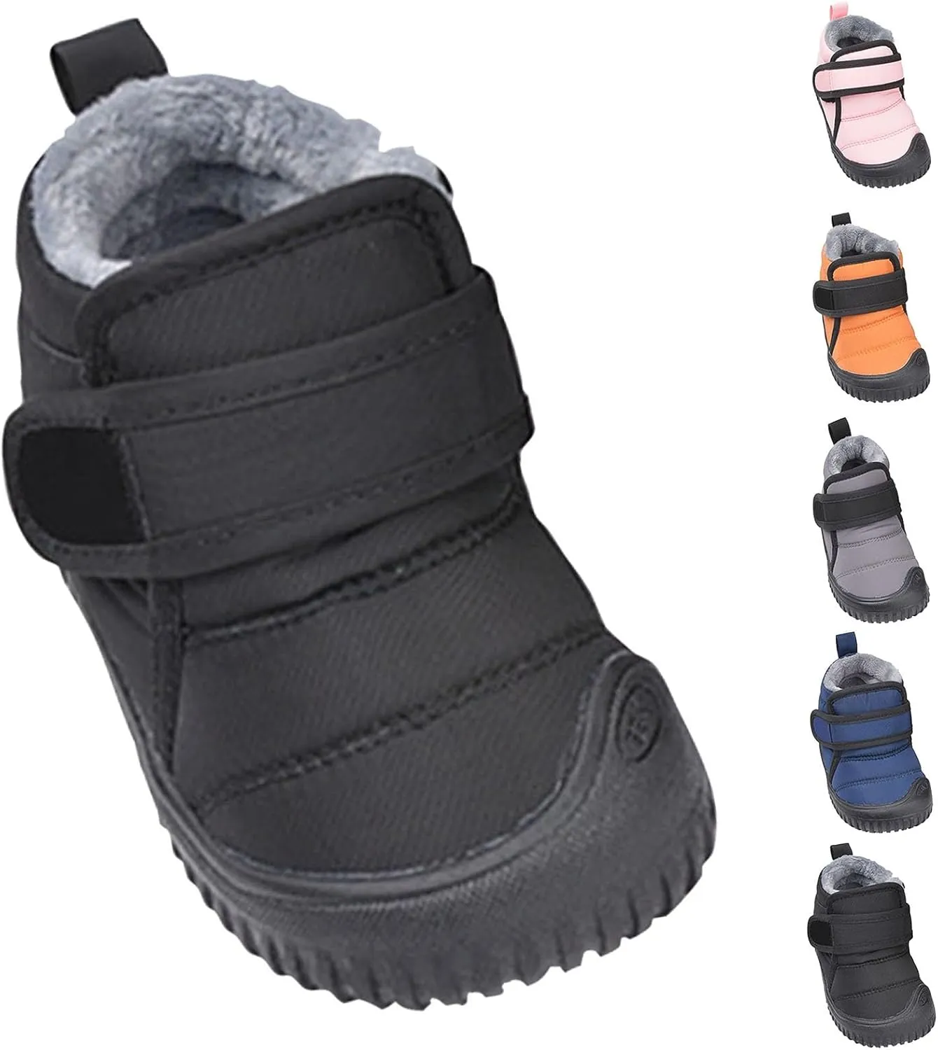 Baby Boys Girls Winter Warm Shoes Cozy Fleece Snow Boots Toddler Non-Slip Walking Shoes Infant Outdoor Booties