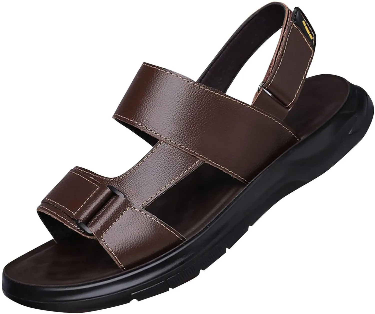 Black Sandals for Men Trendy Summer Outdoor Sports Slip On Sandal Casual Hiking Beach Slippes Workout Footwear
