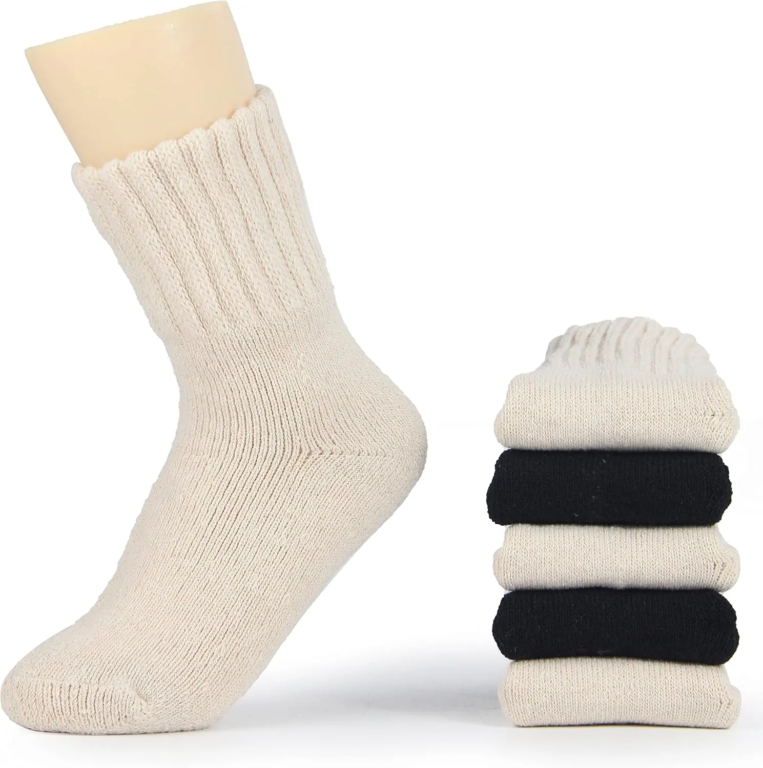 BomKinta Boot Socks for Women Winter Solid Thick Warm Socks Cozy Crew Socks Christmas Gift