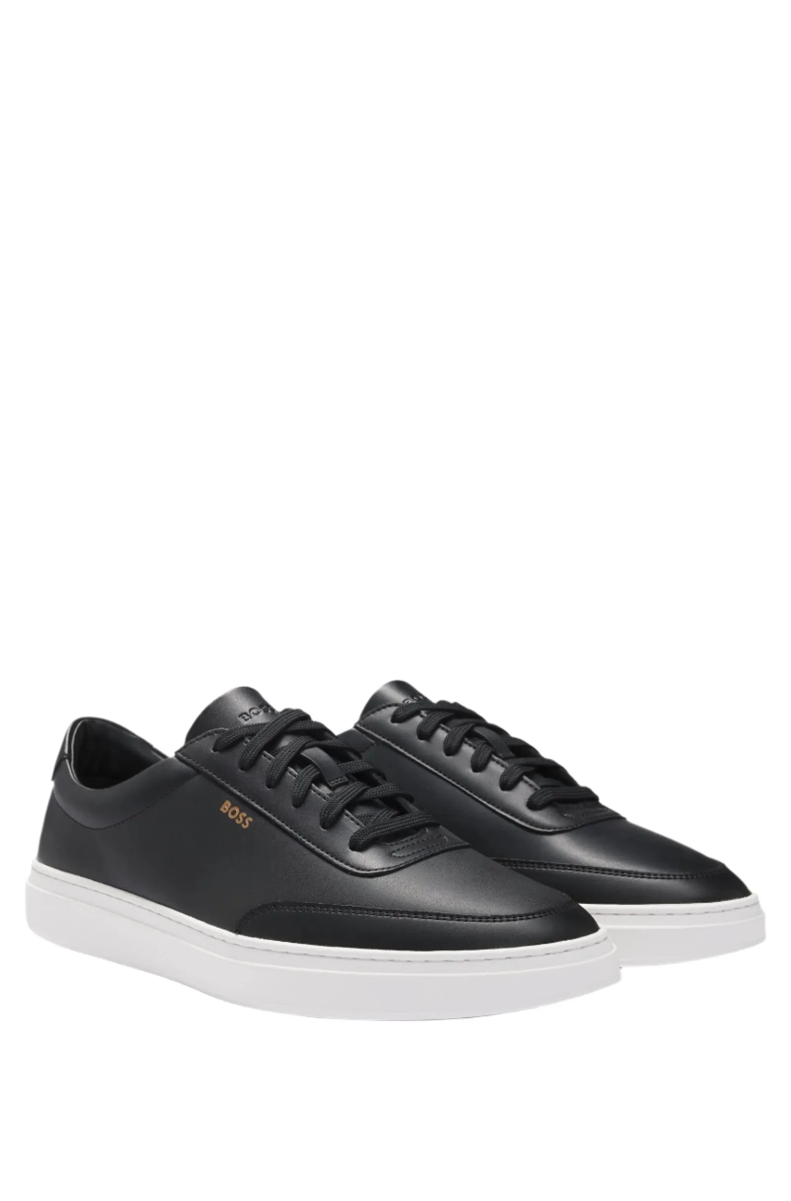 Boss Men's Coated-Leather Trainers