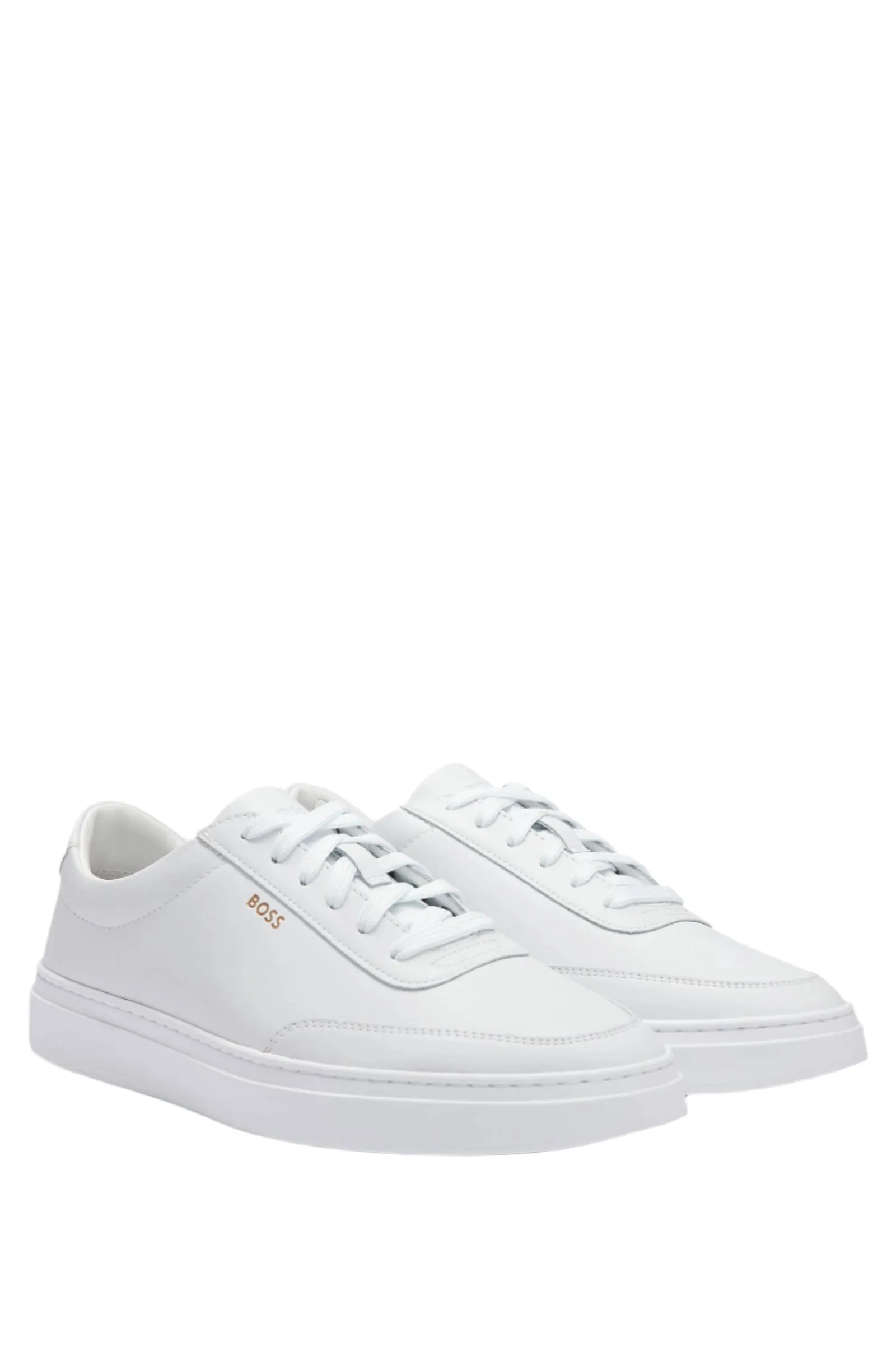 Boss Men's Coated-Leather Trainers