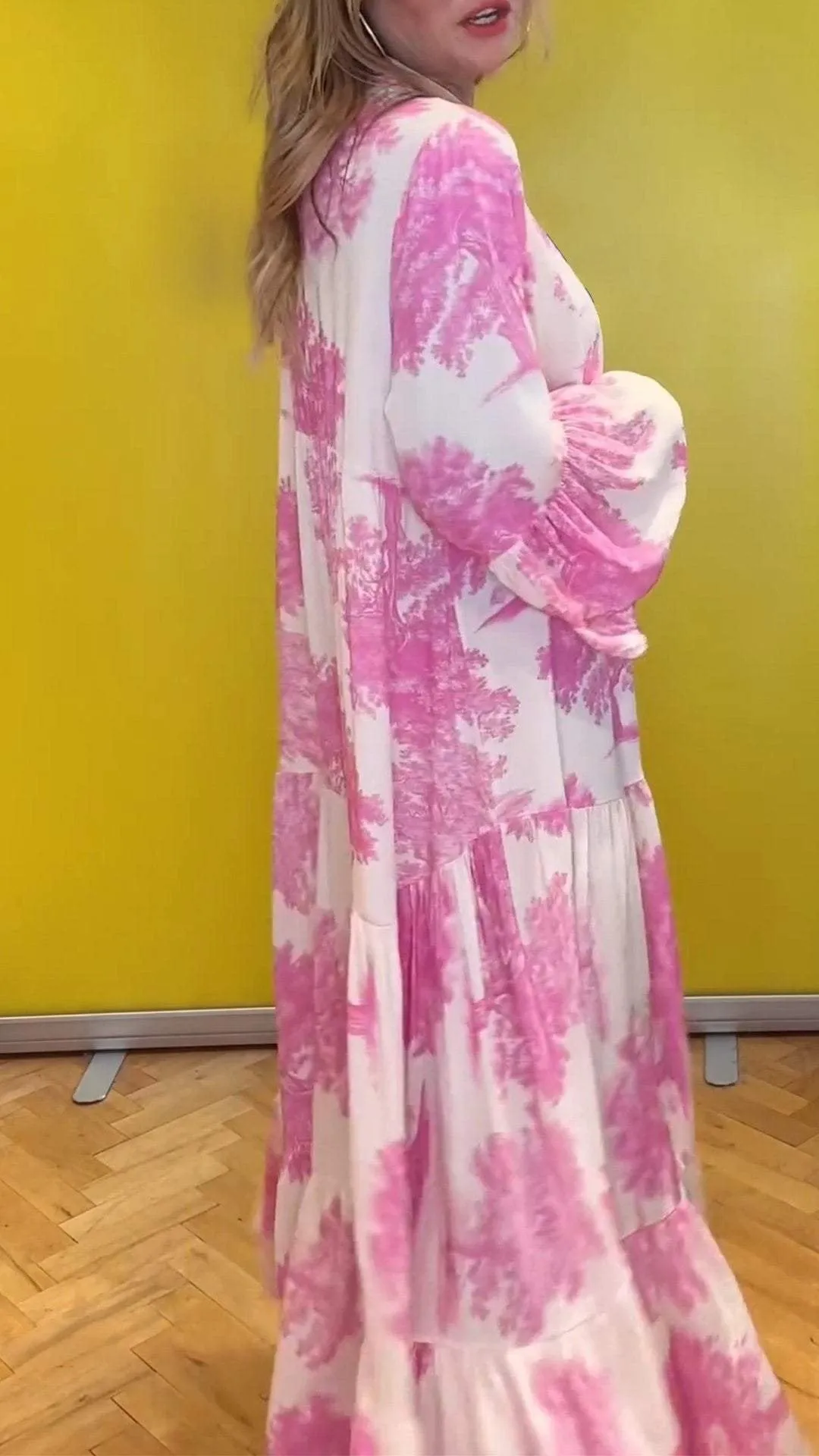 🔥BUY 2 GET 10% OFF💃Women Summer V-neck Forest Pattern Maxi Dress👗