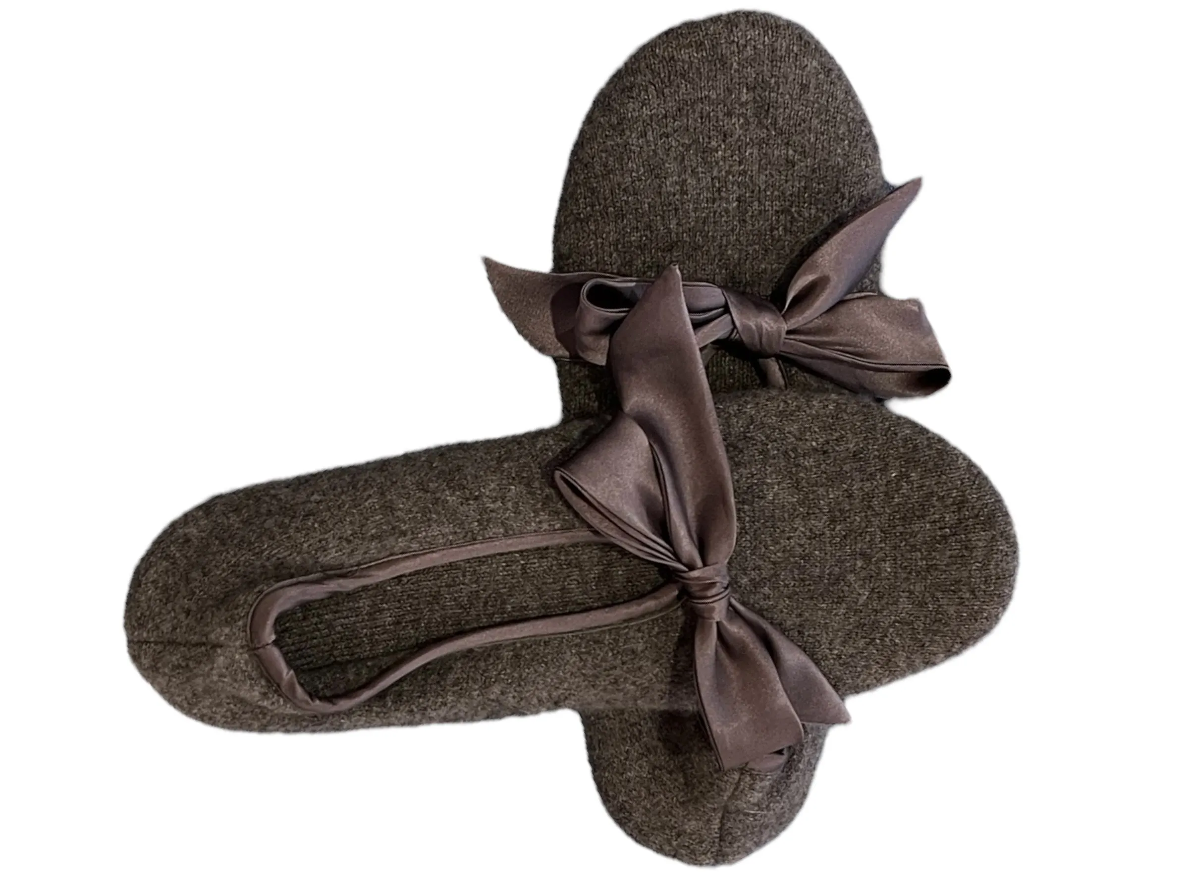 Cashmere Slippers Charcoal