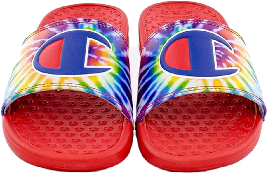 Champion Pre School Superslide Tie-Dye Slides CP101196P-167 Red/Tie Dye