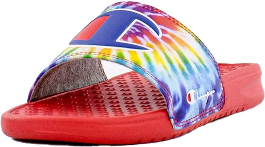 Champion Pre School Superslide Tie-Dye Slides CP101196P-167 Red/Tie Dye