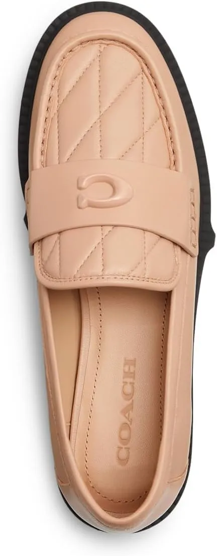 Coach? Leah Loafers for Women ?C Leather and Synthetic Construction ?C Cushioned Insole ?C Round Toe