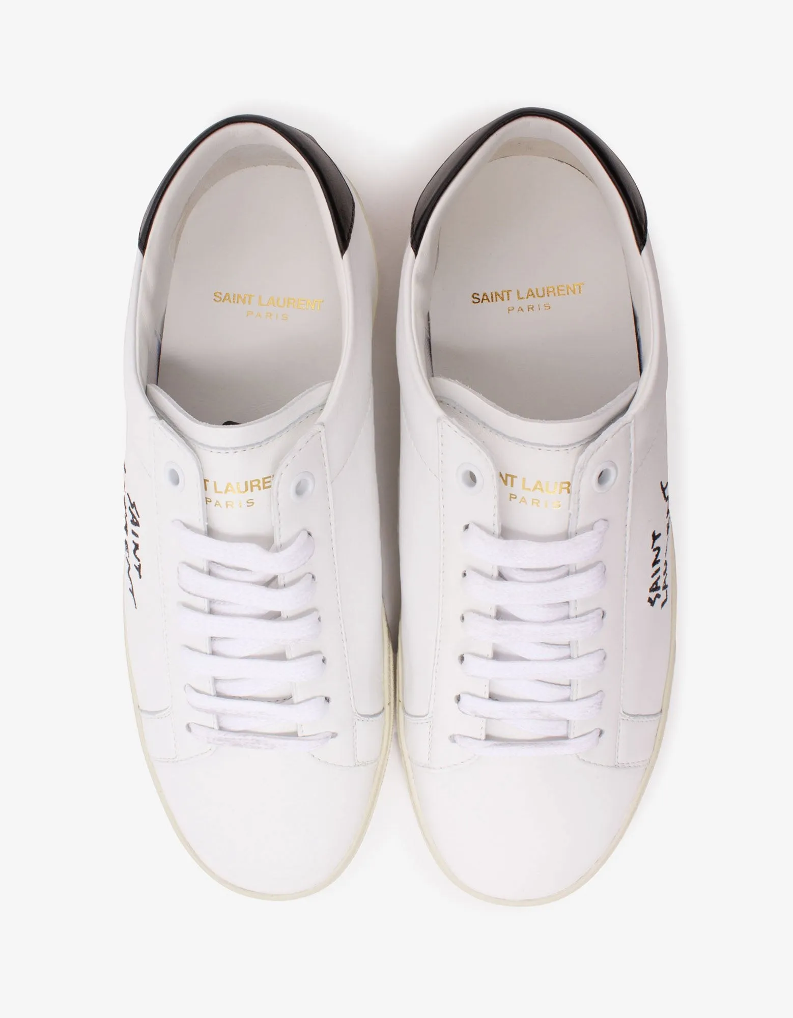 Court Classic SL/06 White Embroidered Trainers