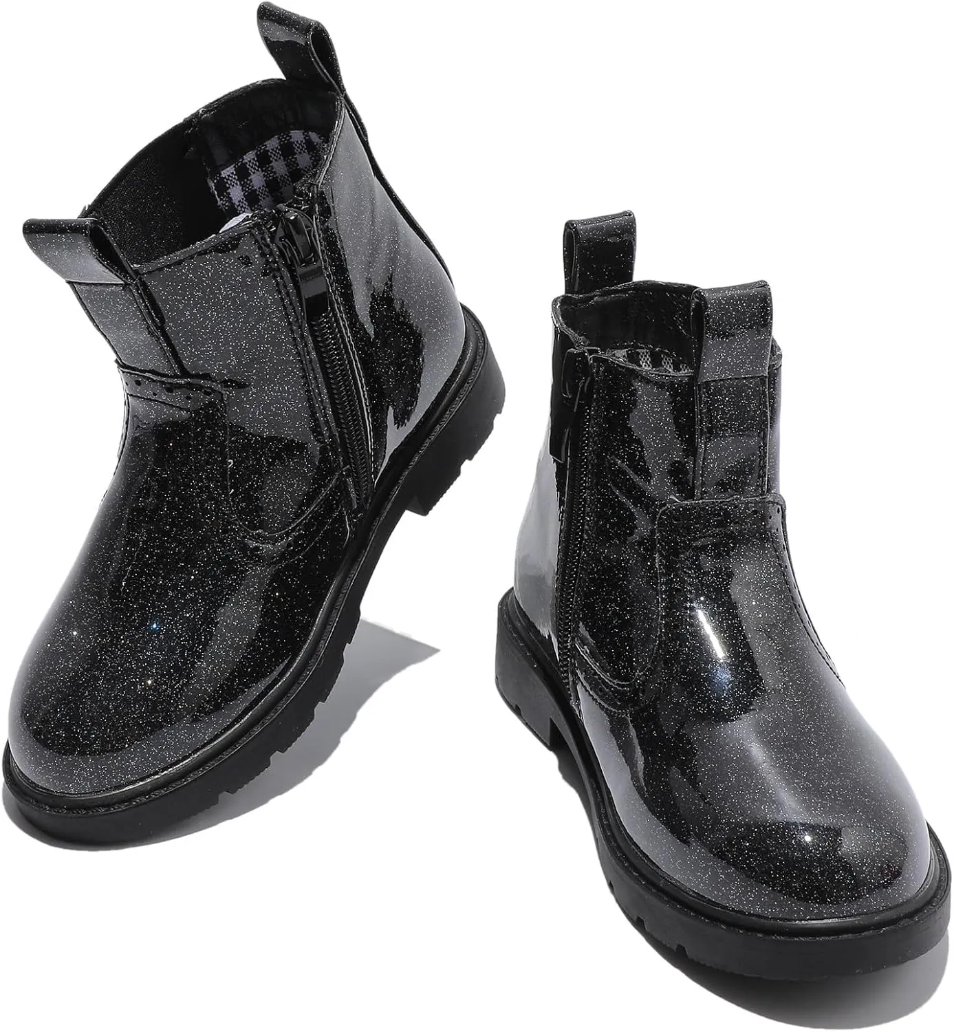 DADAWEN Boys Girls Waterproof Outdoor Side Zipper Comfort Chelsea Ankle Boots Combat Ankle Booties (Toddlers/Little Kids/Big Kids)