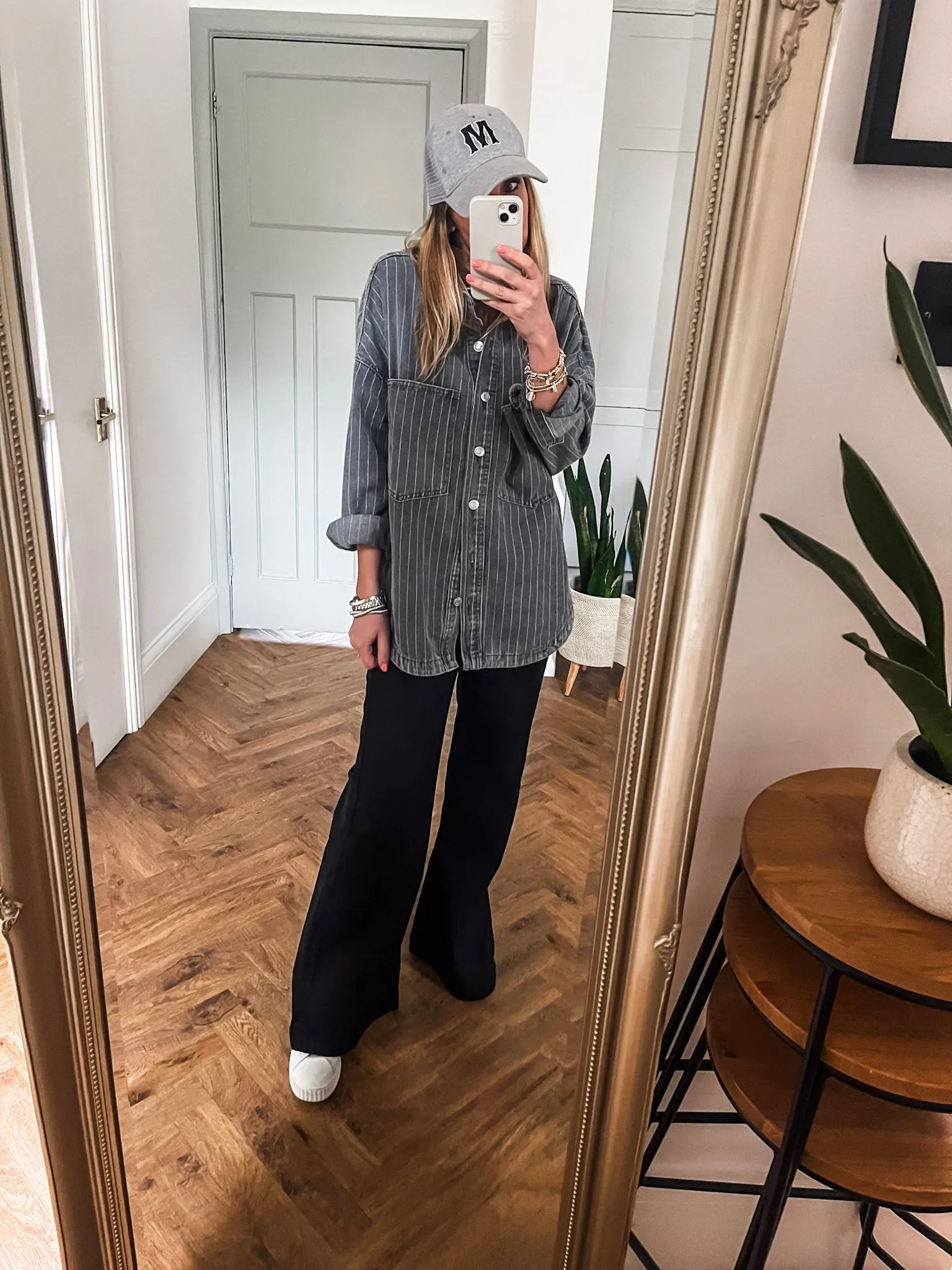 Denim Pinstripe Shacket