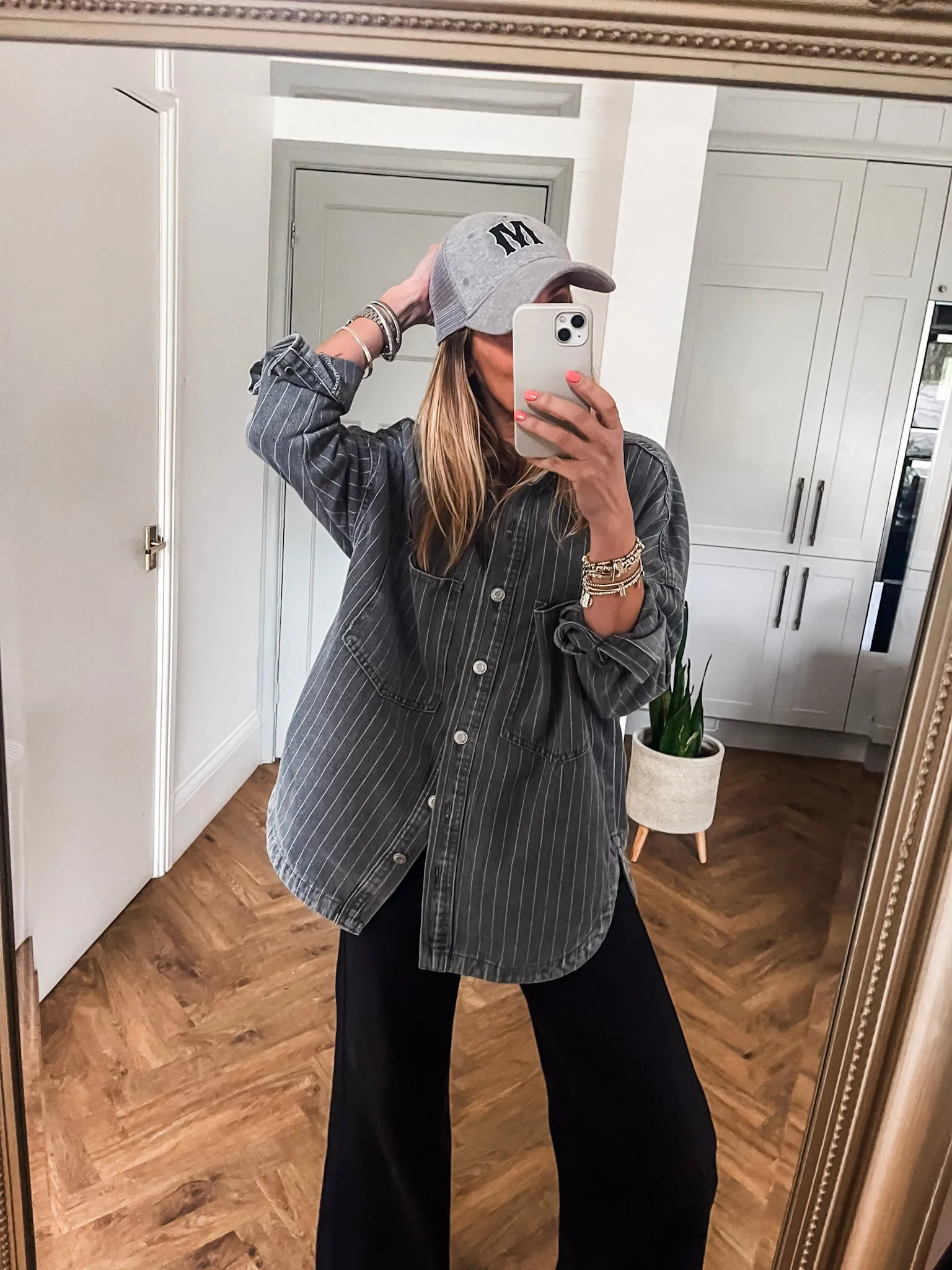 Denim Pinstripe Shacket