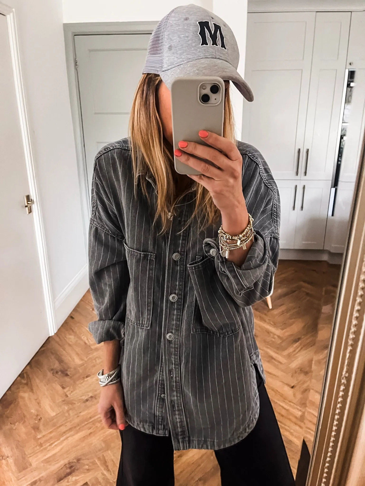 Denim Pinstripe Shacket
