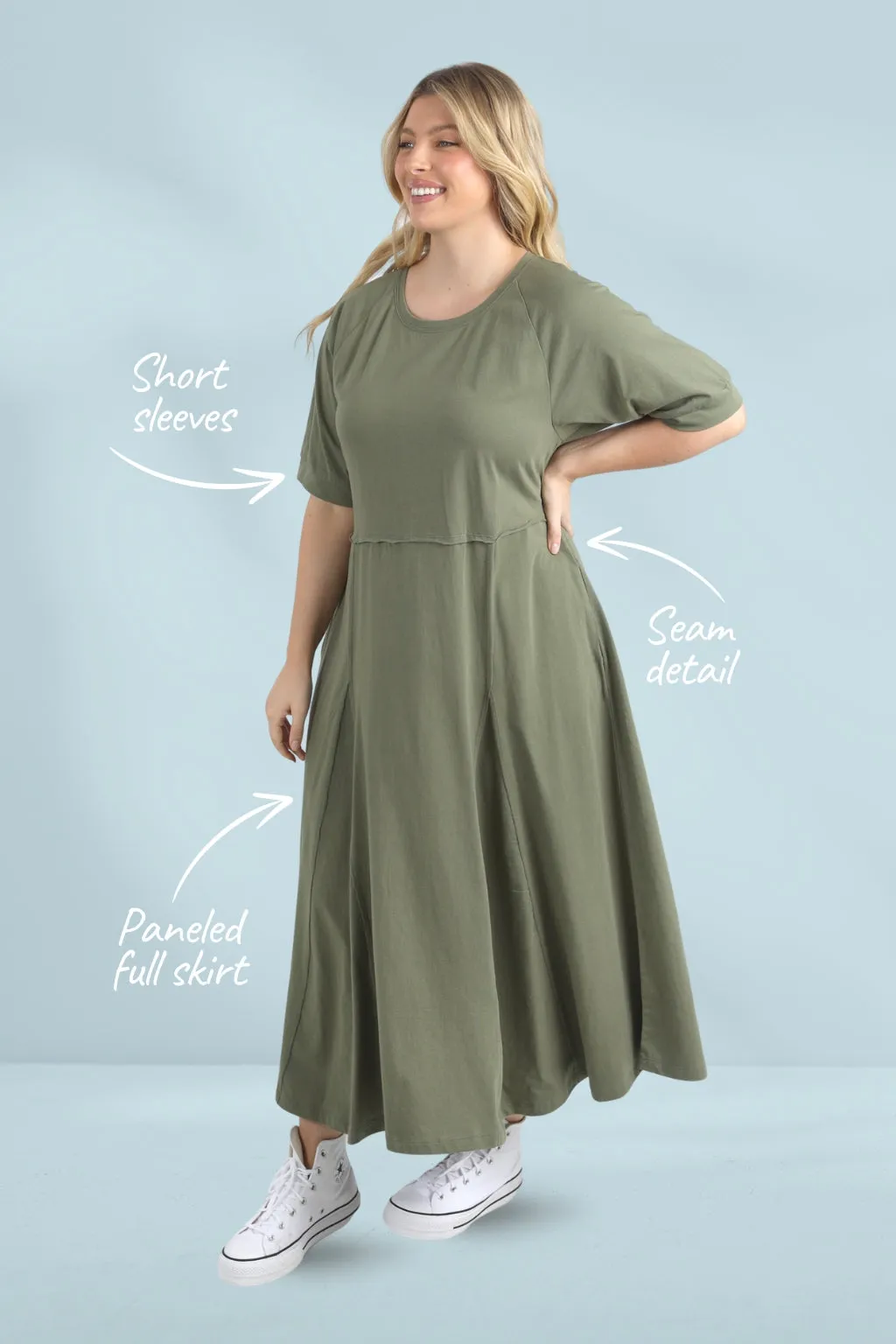 Elm York Midi Dress Clover