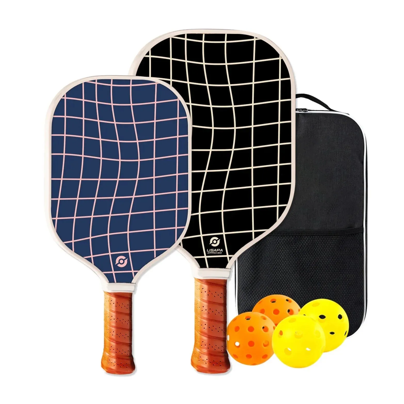 Family Pickleball Paddle Set Glass Fiber 13Mm Pp Core Outdoor Sports