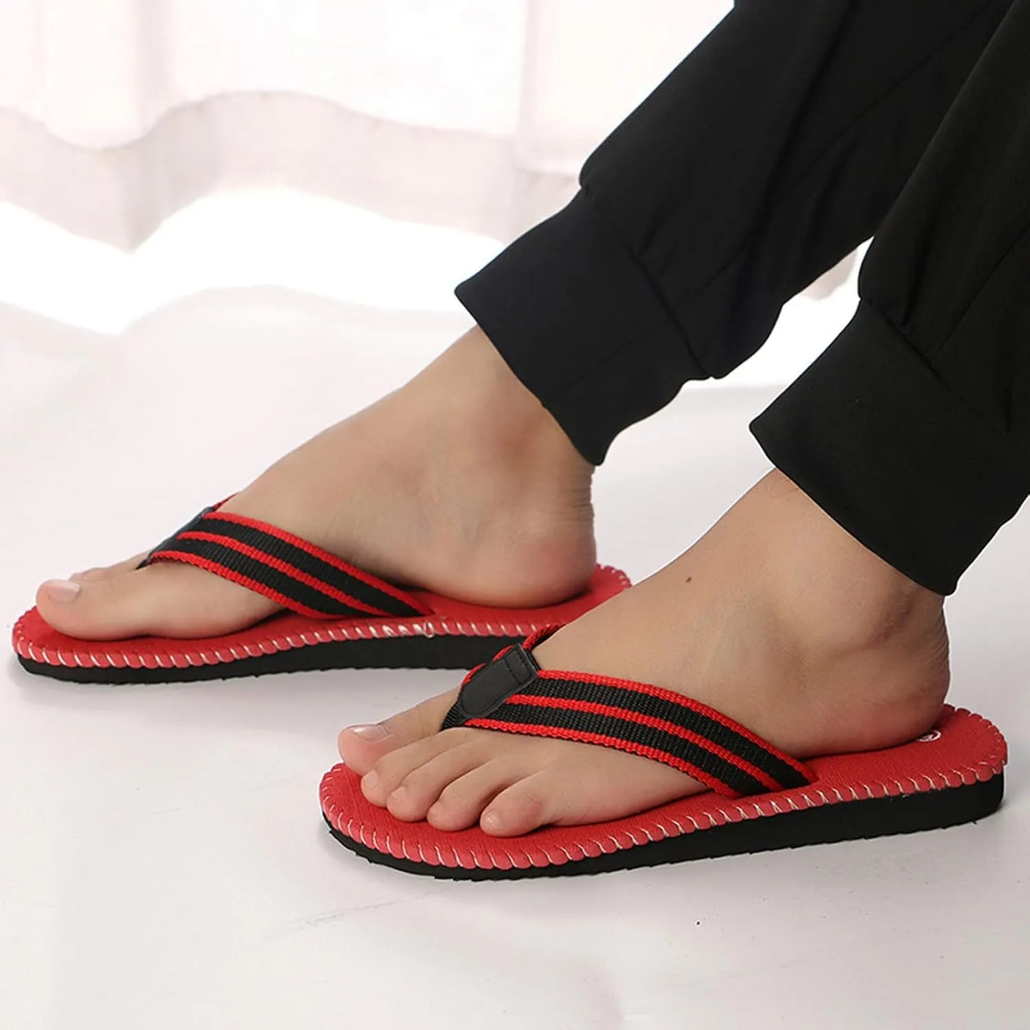 Fashion Men's Summer Beach Breathable Shoes Sandals Male Slipper Flip Flops Flat Shoes Mens Yoga Mat Flip Flops