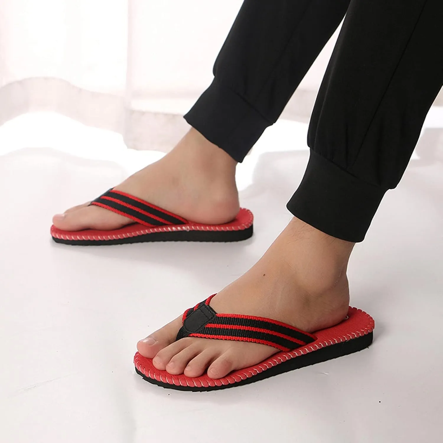 Fashion Men's Summer Beach Breathable Shoes Sandals Male Slipper Flip Flops Flat Shoes Mens Yoga Mat Flip Flops