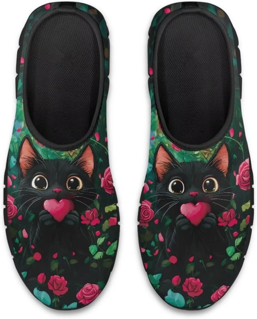Floral Print Sneakers for Women Casual Low-Top Soft Anti-Skid Sneakers Slip On Lightweight Holiday Travel Shoes for Teen Girls US 5.5-11.5