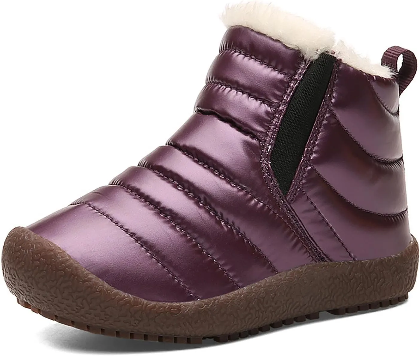 Girls Boys Ankle Snow Boots Faux  Lined Cozy Furry Outdoor Warm Comfortable Non Slip Shoes Winter Winter Boots