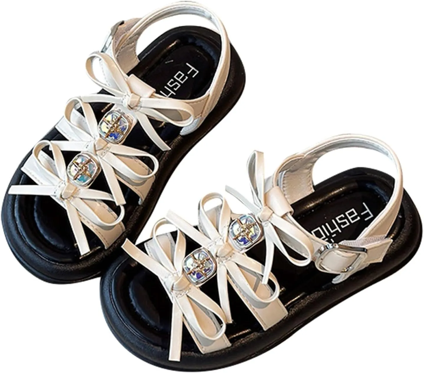Girls Fashion Sandals With Bow Design Adjustable Straps For Toddler Kids Casual Outdoor Spring Girls Wedge Sandals