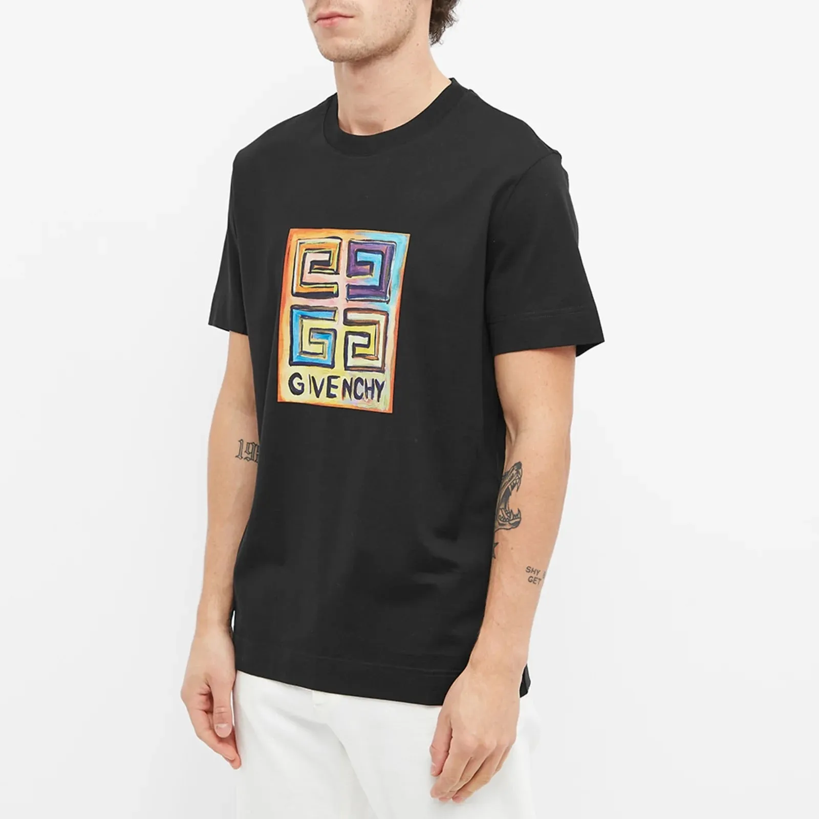 Givenchy 4G Sketch Print T-Shirt Black Slim Fit