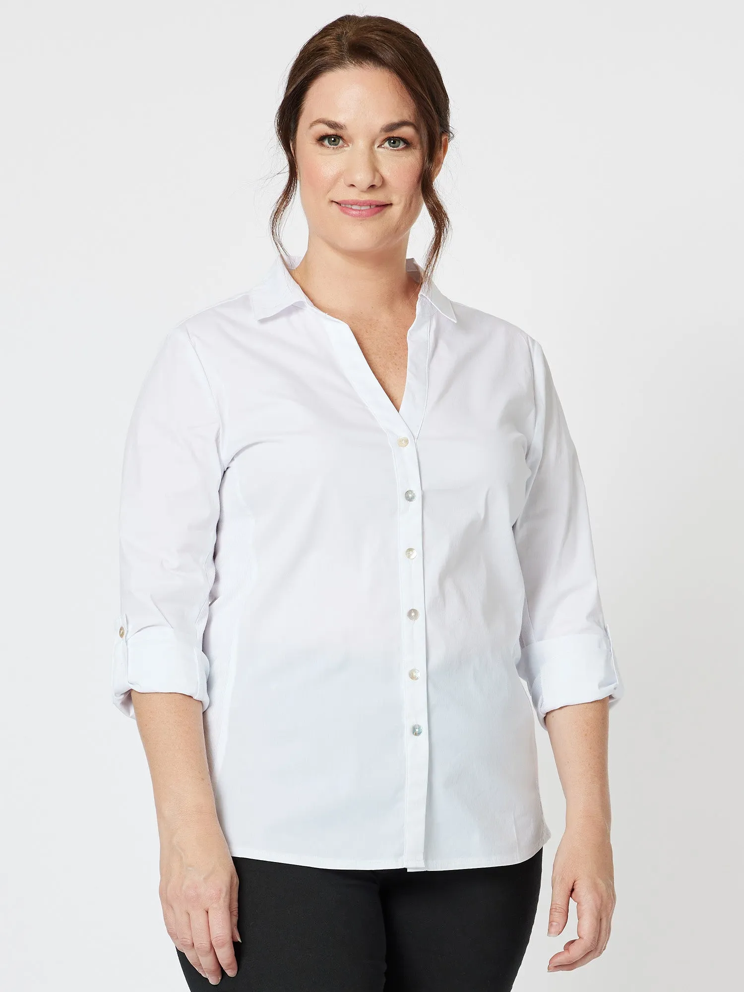 Gordon Smith Emma Rib Detail Shirt White