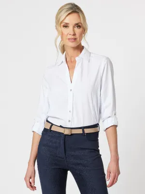 Gordon Smith Emma Rib Detail Shirt White