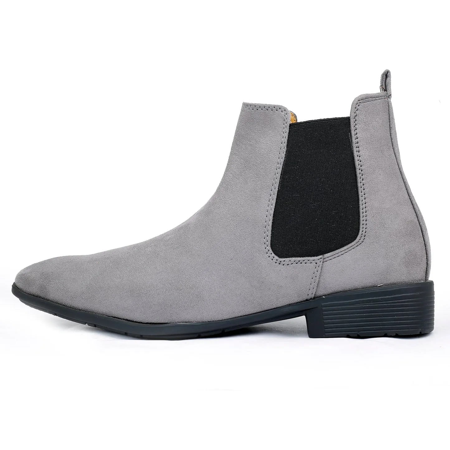 Grey Chelsea Suede Boots