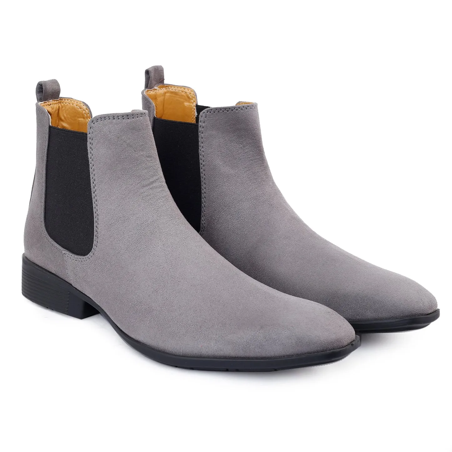 Grey Chelsea Suede Boots