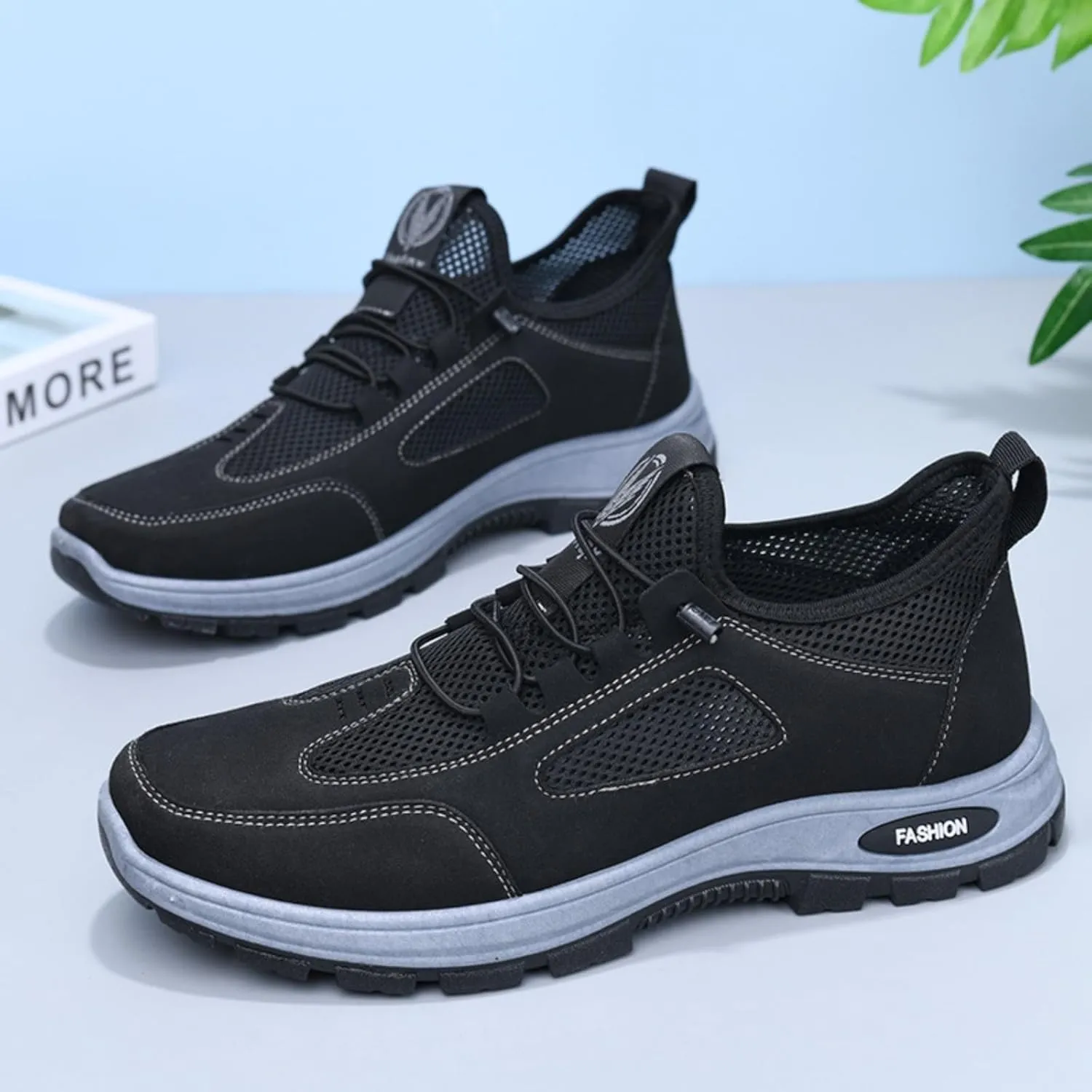 Hiking Shoes for Mens 2025 Waterproof Mesh Lightweight Breathable Walking Shoes Men's Comfortable Running Shoe