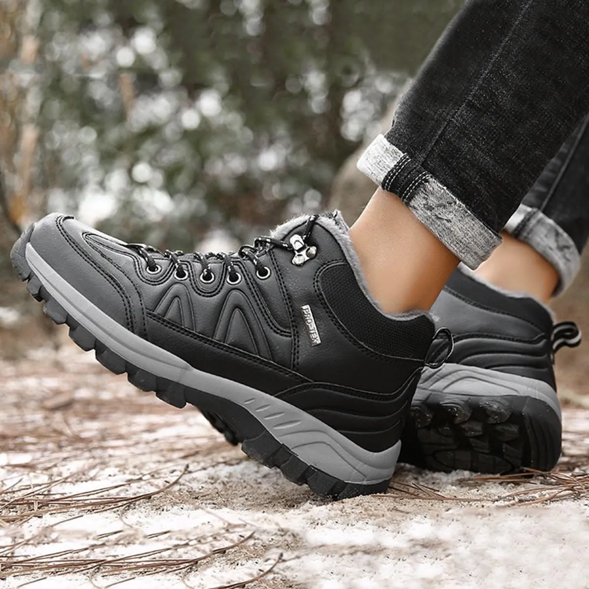 Hiking Shoes Mens Waterproof Mountain Trekking Shoes Men Breathable Walking Shoes Outdoor Sports Winter Boots