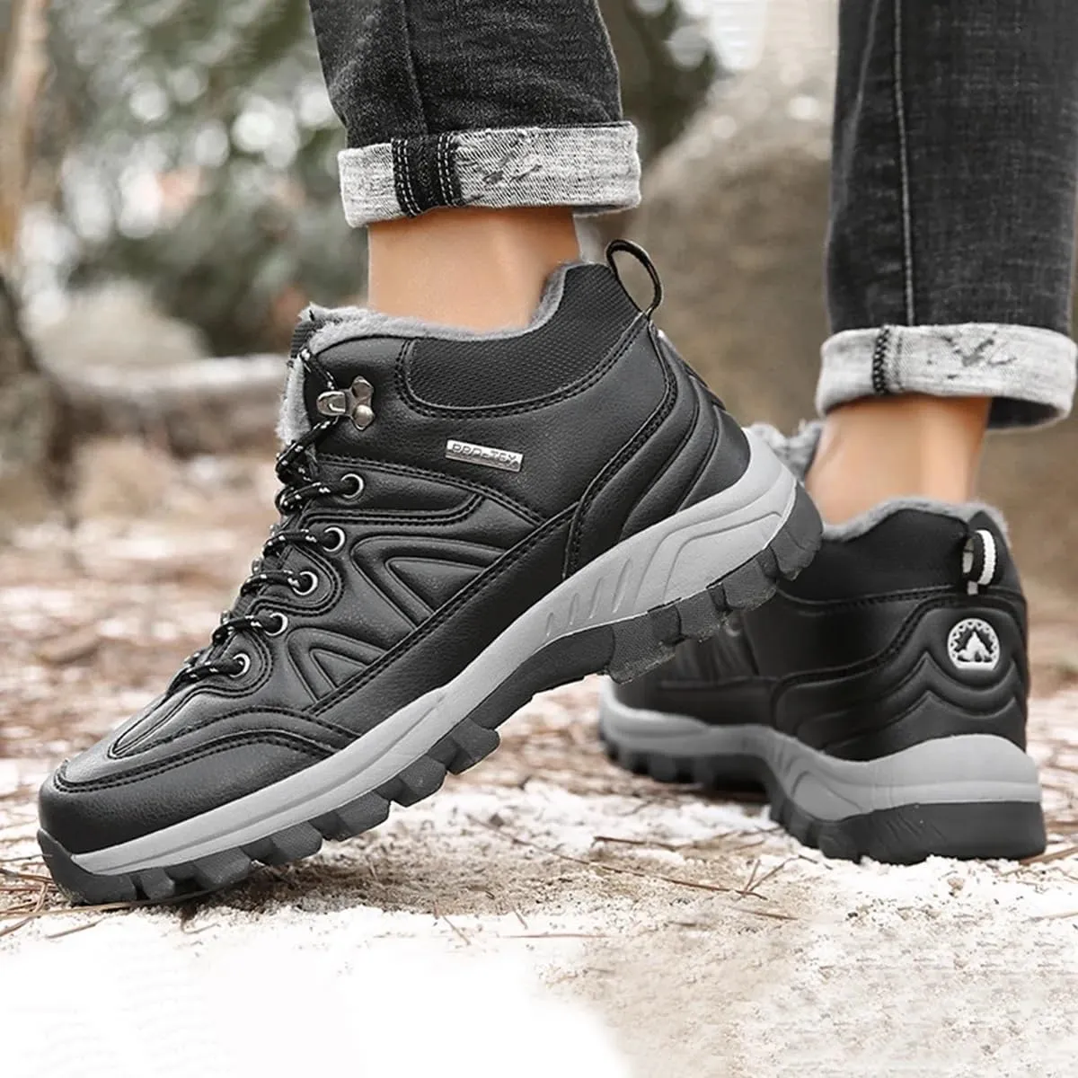 Hiking Shoes Mens Waterproof Mountain Trekking Shoes Men Breathable Walking Shoes Outdoor Sports Winter Boots