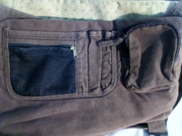 HURLEY Crossbody Bag Messenger Purse Laptop Carrier Case BROWN Vegan