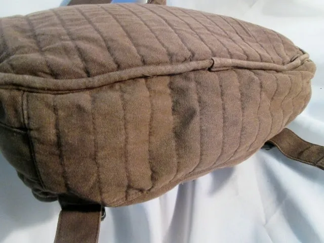 HURLEY Crossbody Bag Messenger Purse Laptop Carrier Case BROWN Vegan