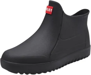 IWIHMIV Ankle Rain Boots for Women Rain Boots for Women Lightweight Waterproof Rubber Boots Women's Comfort Non-Slip Outdoor Rain Boots