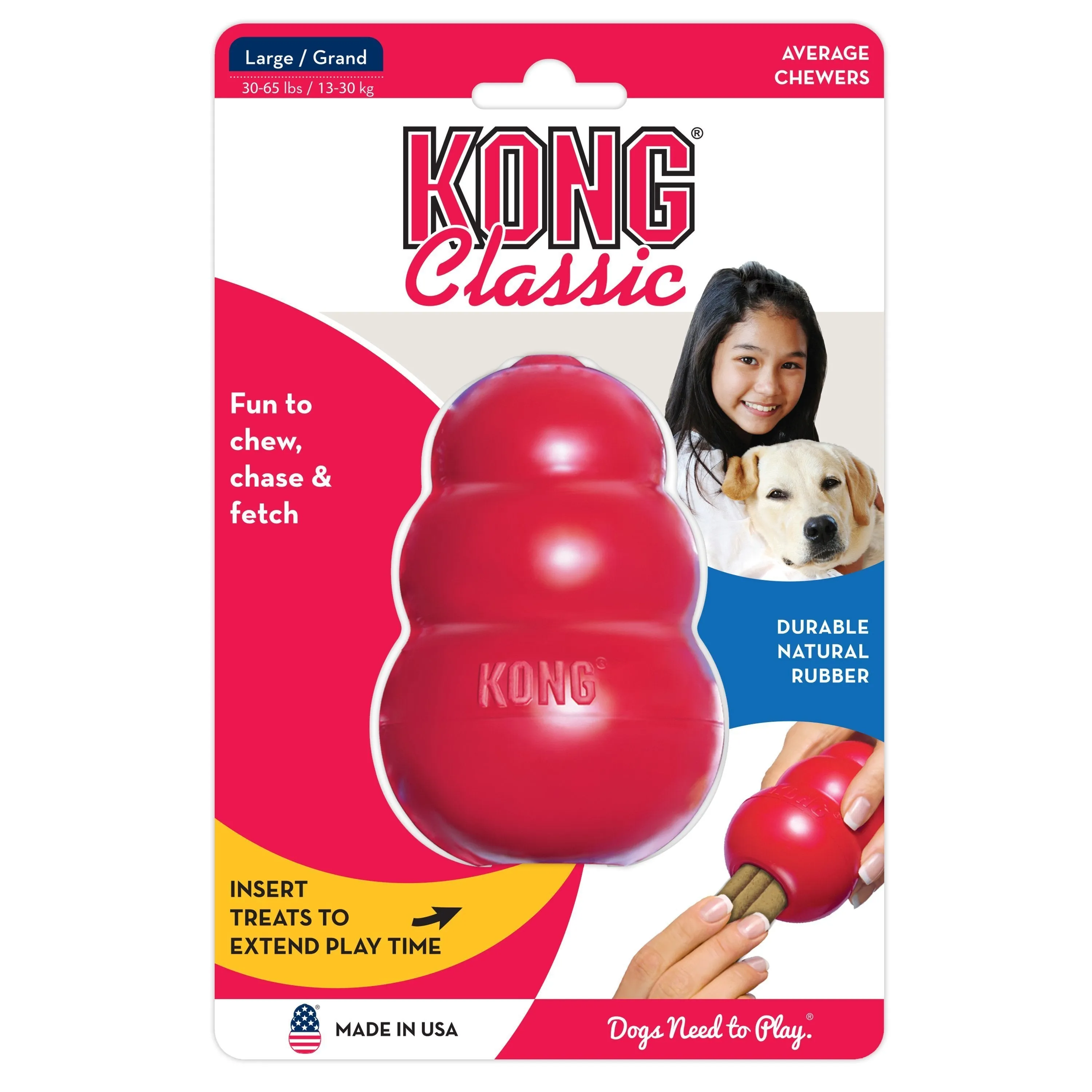 KONG Classic Large Dog Toy {)_(}