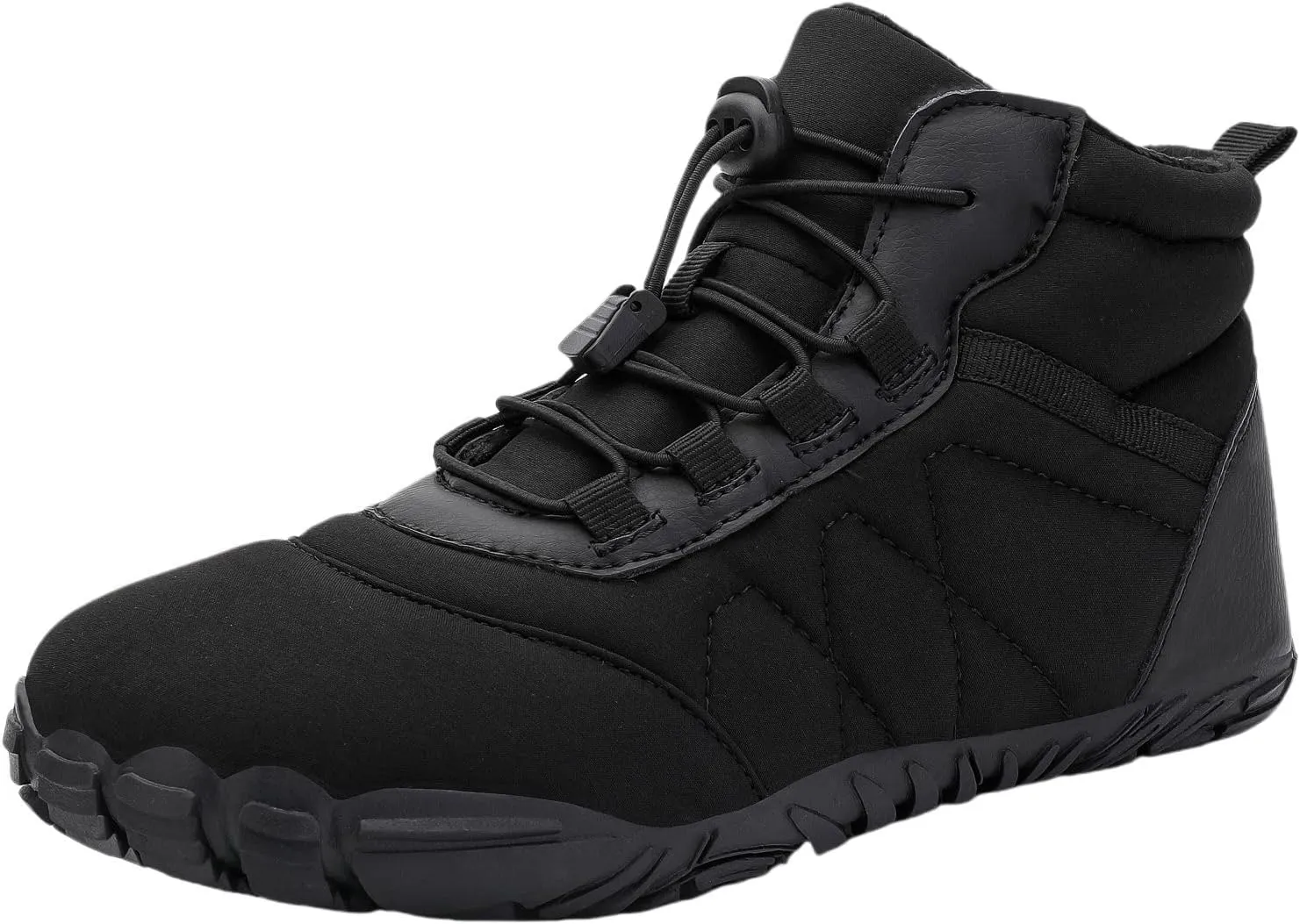 Kubbon Womens Mens Snow Boots Winter Shoes Slip On Warm Zero Drop Snow Boot Soft Cozy Fur Lined Waterproof Sneakers Wide Toe Box Zero Drop Ankle Booties Outdoor Hiking Sneakers