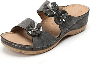 Ladmiple Orthotic Dress Sandals For Women With Arch Support Orthopedic Slides Summer Flip Flops for Plantar Fasciitis