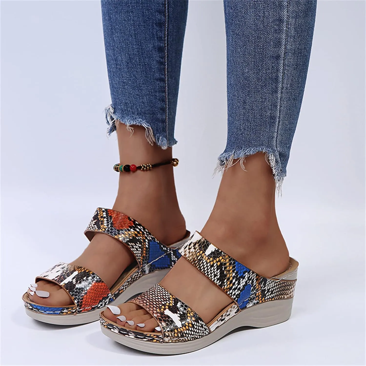 Ladmiple Sandals Women Comfortable Walking Orthopedic Flip Flops with Arch Support Dressy Summer Orthotic Beach Slides 2024