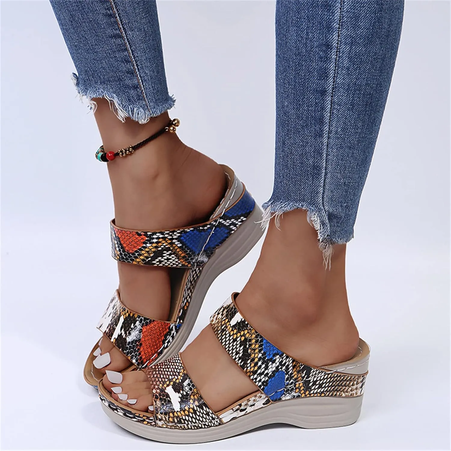 Ladmiple Sandals Women Comfortable Walking Orthopedic Flip Flops with Arch Support Dressy Summer Orthotic Beach Slides 2024